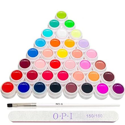 36 Farben UV Nagellack Set, Nagel Gel Farbgel mit 1 Nail Pinsel für Gelnägel, Gel Art Farbgel Set, Gelnägel Farben, Nail Gel für Nail Art Nagel-Design  